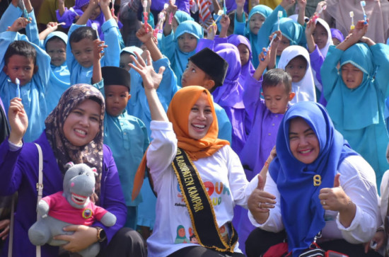 Desa Gobah Kec. Tambang Jadi Sasaran Gempur Paud Kab. Kampar, Bunda Paud : Kemampuan Fondasi Dalam Penguatan Transisi Paud Ke SD