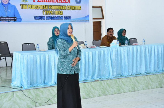 Lakukan Pembinaan Pada TPPS Desa Pj. Ketua TP PKK Kab. Kampar Katakan Perlu Merencanakan Sehat Dalam Menekan Turunnya Stunting. 