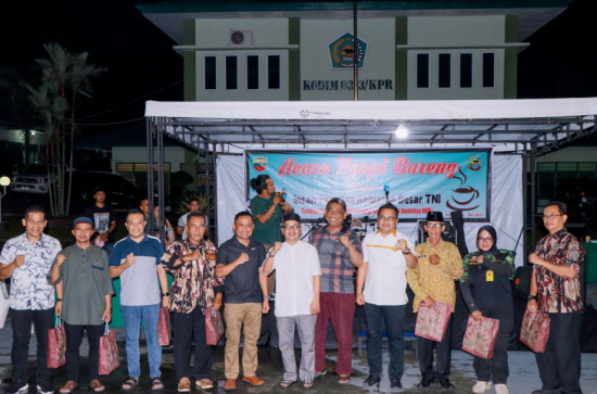 Jalin Keakraban , Pj Bupati Kampar Hadiri  Ngopi Bareng di Makodim 0313/KPR.