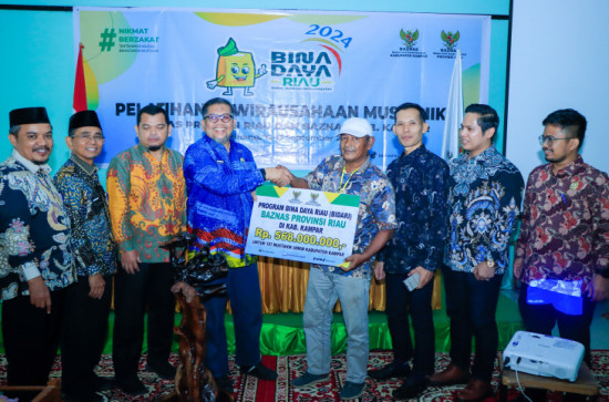 Wakili Pj Bupati Kampar Hambali, Sasminedi Buka Pelatihan Bina Daya Riau, Kewirausahaan Mustahik Baznas Riau. 