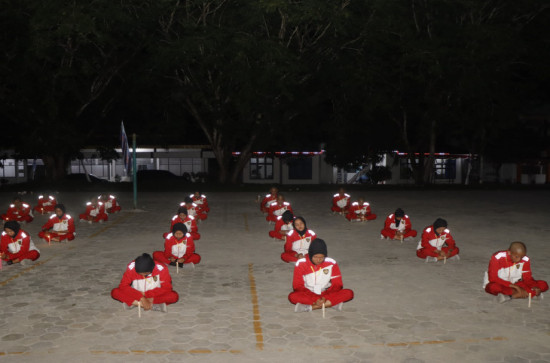 Usai di Lantik Pj Bupati Kampar Anggota Paskibraka Kabupaten Kampar Laksanakan Renungan Suci 