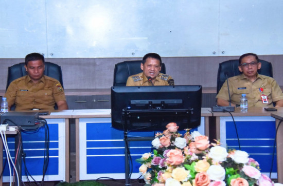 Pimpin Rapat Kerja Bersama Kepala OPD, Pj Bupati Kampar Berharap Kordinasi Antar OPD Harus Diperkuat.