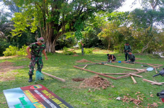 Satgas TMMD Bersiap Manjakan Alam dengan Penghijauan. 