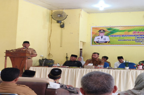 Musrenbang di Kampar Kiri Tengah Yusri Sampaikan, Kampar Bakal Bebas Stunting Tahun 2024. 