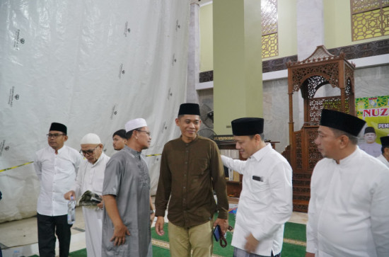 Danyon 132/BS Hadiri Peringatan Nuzul Alqur'an Tahun 1445 H Yyang Dilaksanakan Oleh Pemda Kampar.