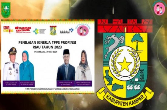 Kabupaten Kampar Raih Juara 2 Dalam Penilaian Aksi Konvergensi Penurunan Stunting Tingkat Provinsi Riau Tahun 2024.