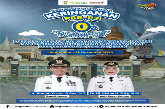 Kadis Kominfo Kampar: Program Keringanan PBB-P2 Bentuk Komitmen Pemkab Meringankan Beban Masyarakat. 
