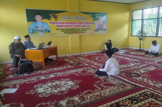 Hari Pertama Seleksi MTQ Kabupaten Kampar 2025 Rampungukan Lima Cabang Lomba. 