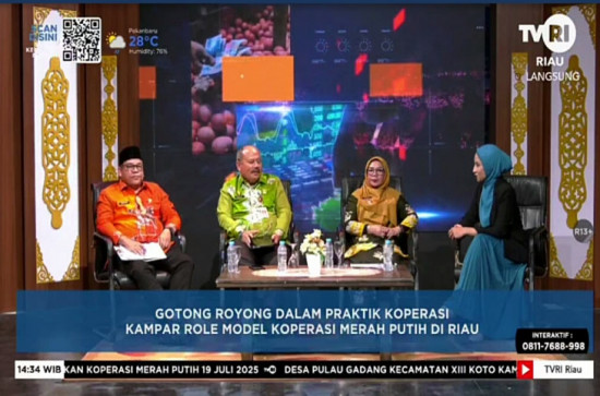 Dialog Riau Cemerlang Bersama Wakil Bupati Kampar Dengan Tema “Gotong Royong dalam Praktik Koperasi, Desa Pulau Gadang Jadi Desa Percontohan Koperasi Merah Putih di Prov. Riau