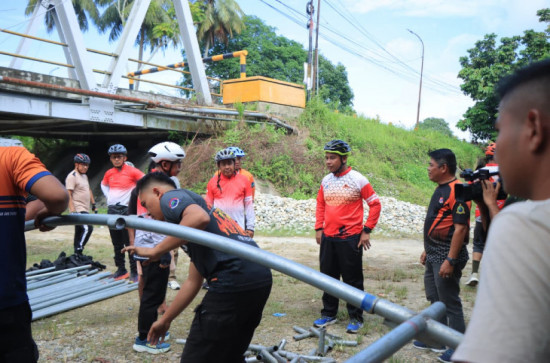 Siaga Bencana, Bupati Kampar Tinjau Posko Siaga Bencana di Pulau Lawas