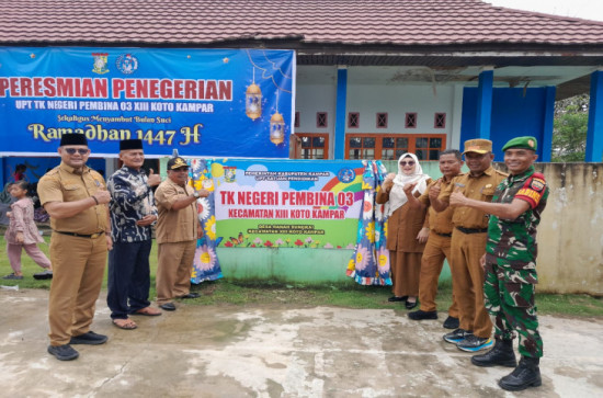 Sekolah UPT TKN Pembina 03 XIII Koto Kampar Desa Ranah Sungkai di Resmikan. 