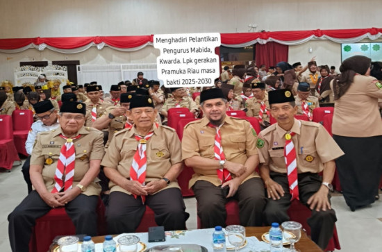 Staf Ahli Bupati Kampar Readel Fitri Hadiri Pelantikan Pengurus Mabida, Kwarda dan LPK Kwarda, Badan Kelengkapan & Organisasi Pendukung Kwarda Gerakan Pramuka Riau Masa Bakti 2025-2030