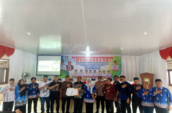 Buka Musrenbang di Kecamatan Kampar Utara, Asisten II Setda Kampar Suhermi, ST Terima Aspirasi Skala Prioritas 