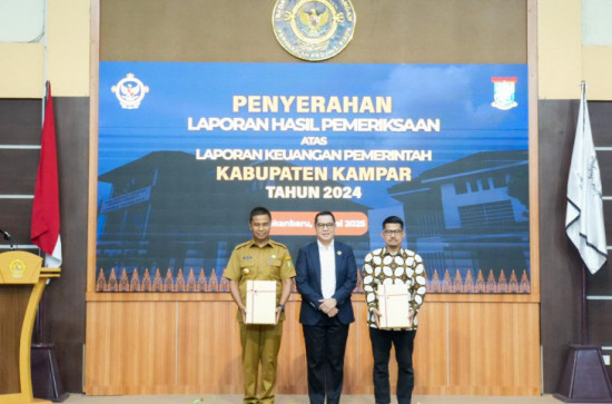 Kampar Terima Opini WTP Ke-9 Kali Berturut-turut Dari BPK RI Perwakilan Provinsi Riau.