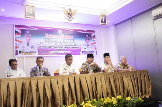 Bupati Kampar Tinjau Pelaksanaan Seleksi Terbuka JPT Pratama Tahun 2026
