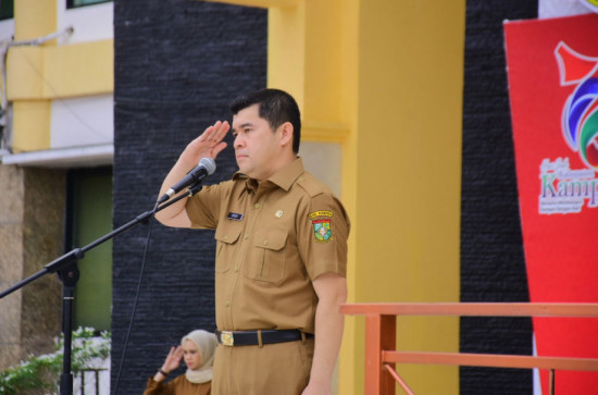 Pimpin Apel Pagi, Pj Sekda Kampar Tekankan ASN selalu memberikan pelayanan yang optimal bagi masyarakat dan Wajib Menjaga Integritas.