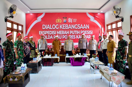 Pastikan Merah Putih Tetap Berkibar, Pemerintah Kabupaten Kampar Apresiasi dan Terimakasih Kegiatan Ekspedisi Merah Putih Presisi Polda Riau.