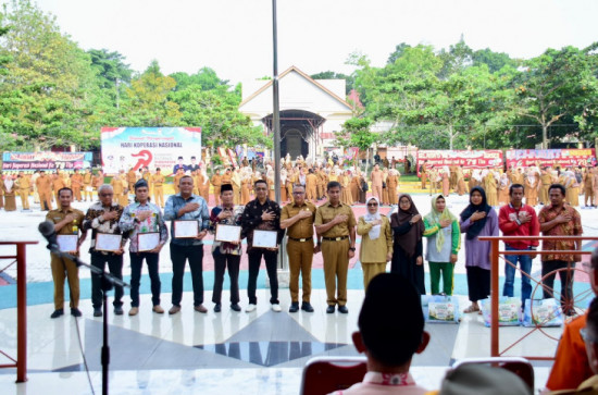 Dihari Harkopnas Ke-79, Bupati Kampar H. Ahmad Yuzar Komitmen Memperkuat Ekonomi Rakyat Berbasis Koperasi.