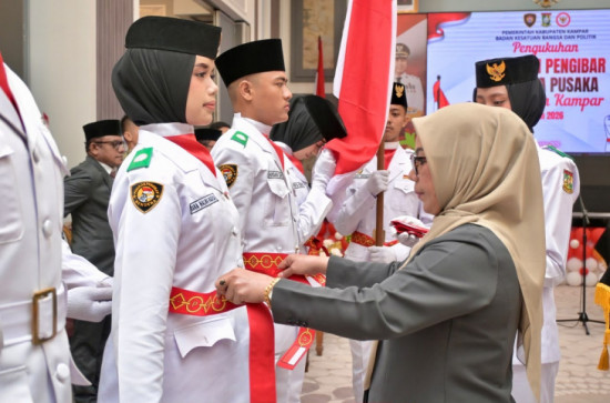 Kukuhkan 30 Calon Paskibraka Tahun 2026, Wakil Bupati Kampar : Kibarkan Sang Merah Putih Dengan Semangat Juang
