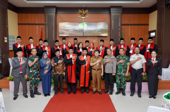 Pj Sekda Kampar Hadiri Sidang Pleno Laporan Tahunan Pengadilan Negeri Bangkinang Kelas 1B.